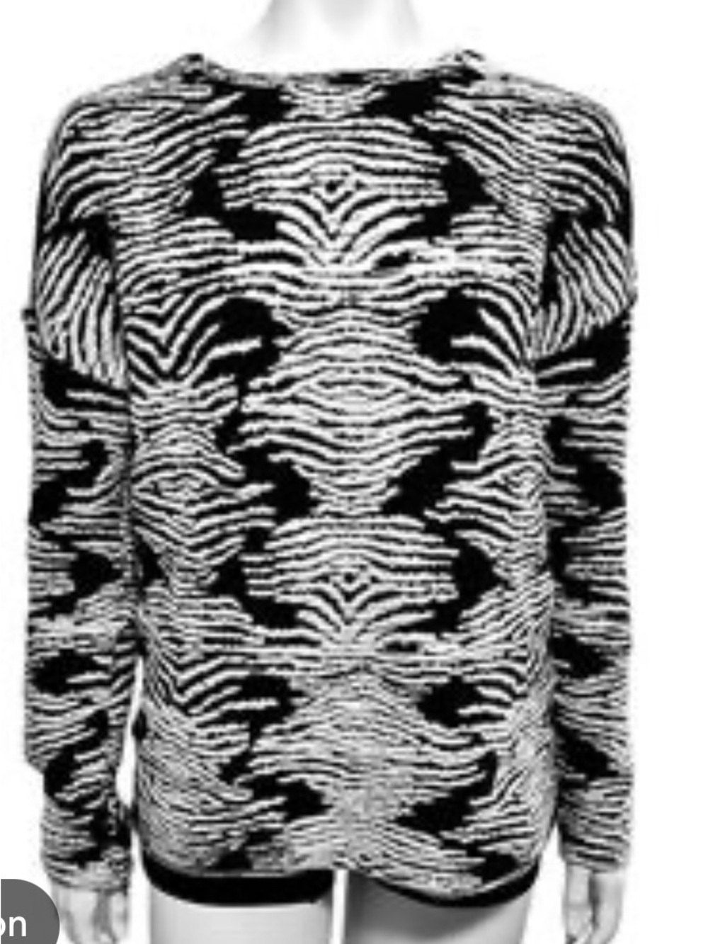 Maje Textured Knit Long Sleeve Top S